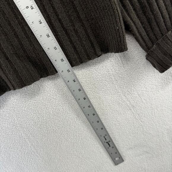 Vintage banana Republic Sweater men's Medium Green Turtleneck Knit Wool 90s - Picture 2 of 10